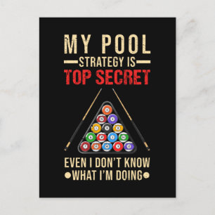 Postal Humor de Billar Jugador Divertido de 8 Bolas