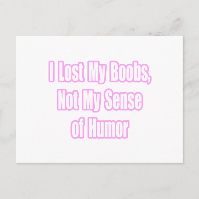 Postal Humor de cáncer de mama (Anverso)