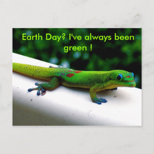Postal Humor de conservación ambiental verde