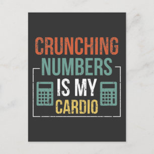 Postal Humor de Contador Calculadora de Número de Contabi