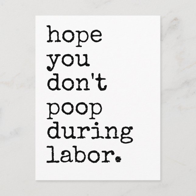 Postal Humor de Embarazo y Parto (Anverso)