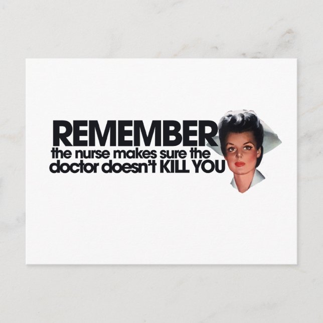Postal Humor de enfermera (Anverso)