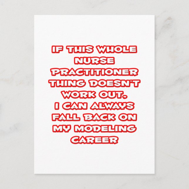 Postal Humor de enfermera practicante... Modelización de  (Anverso)