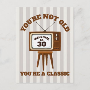 Postal Humor de Feliz Cumpleaños Retro Vintage Televisión