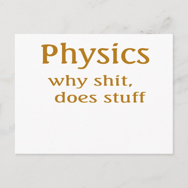 Postal humor de física (Anverso)