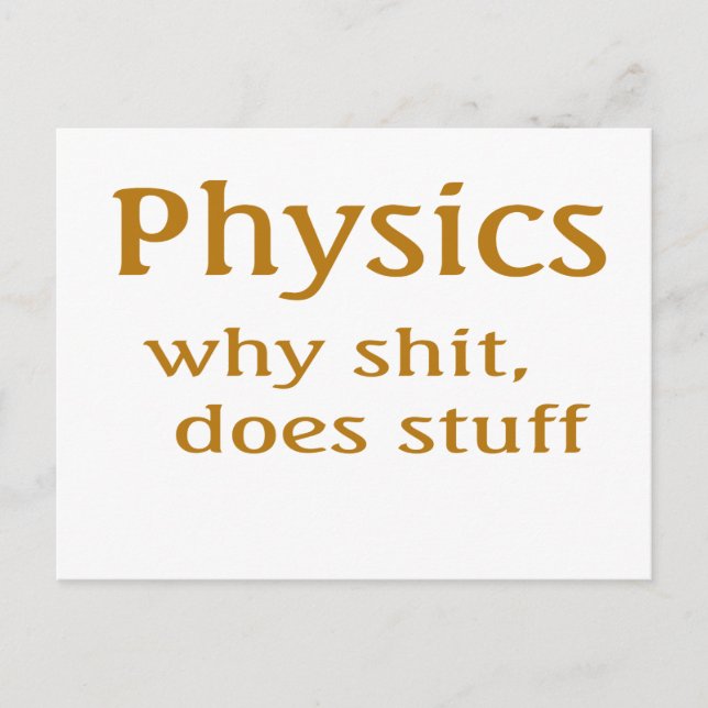 Postal humor de física (Anverso)