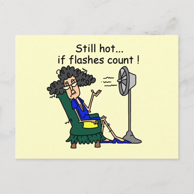 Postal Humor de flash caliente (Anverso)