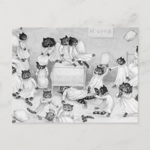 Postal Humor de gato de Louis Wain