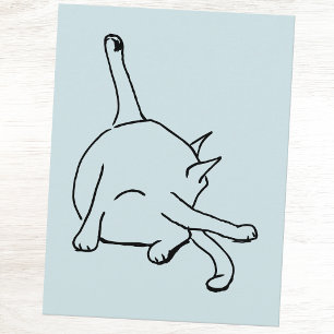 Postal Humor de gato divertido