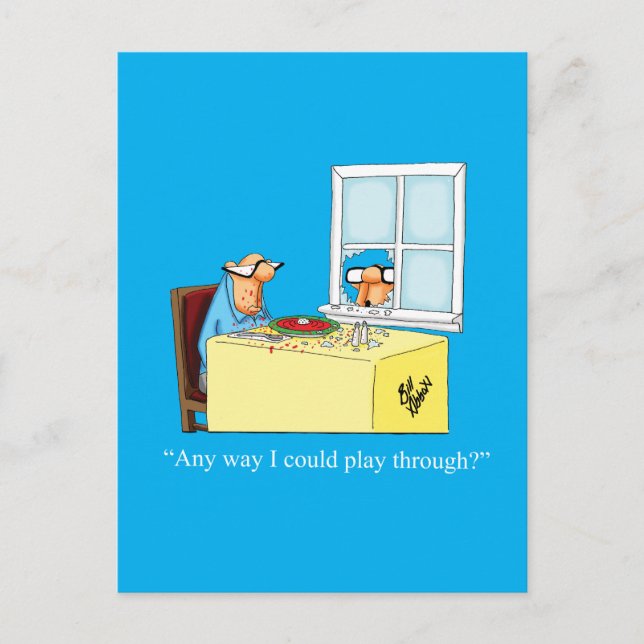 Postal Humor de golf divertidísimo (Anverso)