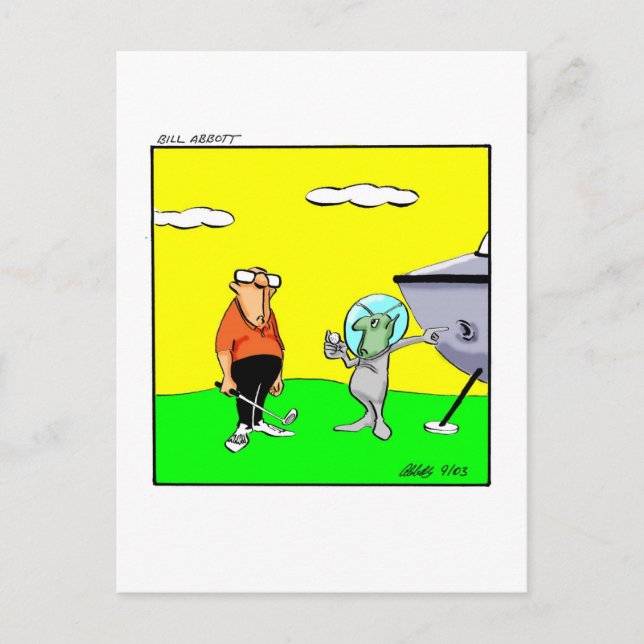 Postal Humor de golf divertidísimo (Anverso)