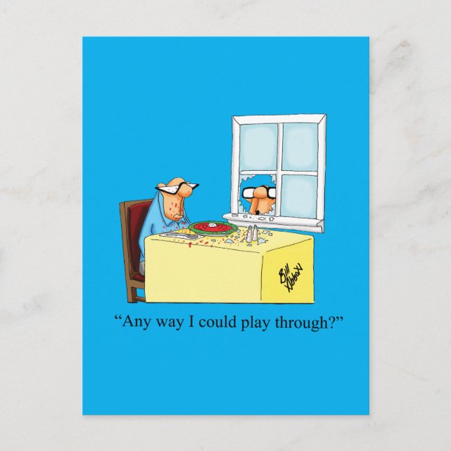 Postal Humor de golf divertidísimo (Anverso)