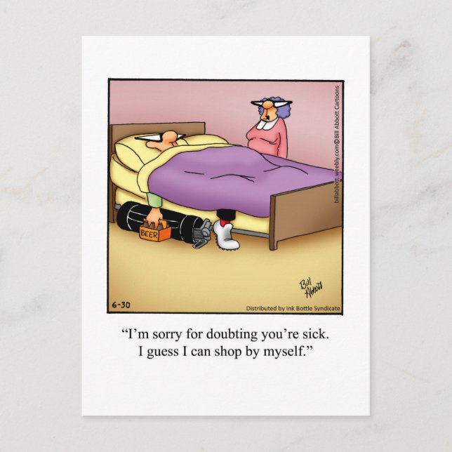 Postal Humor de golf divertidísimo (Anverso)