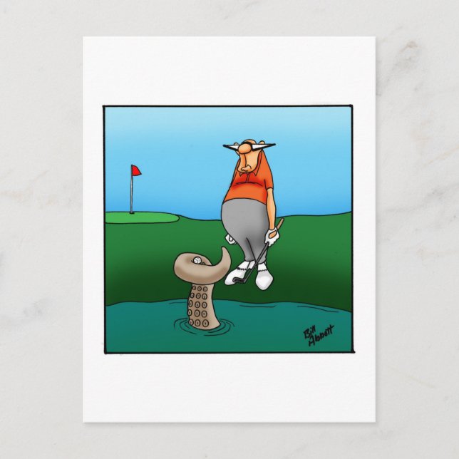 Postal Humor de golf divertidísimo (Anverso)