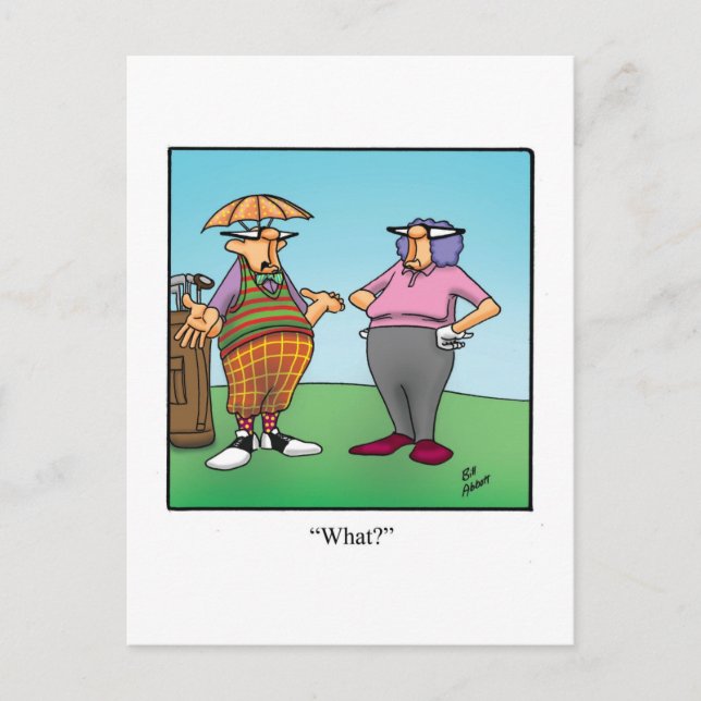 Postal Humor de golf divertidísimo (Anverso)