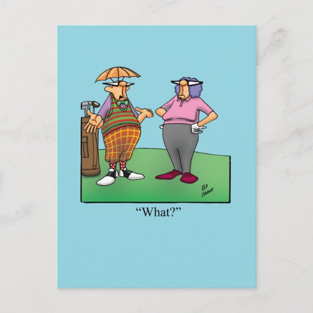 Postal Humor de golf divertidísimo (Anverso)