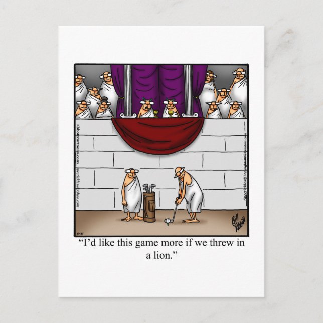 Postal Humor de golf divertidísimo (Anverso)