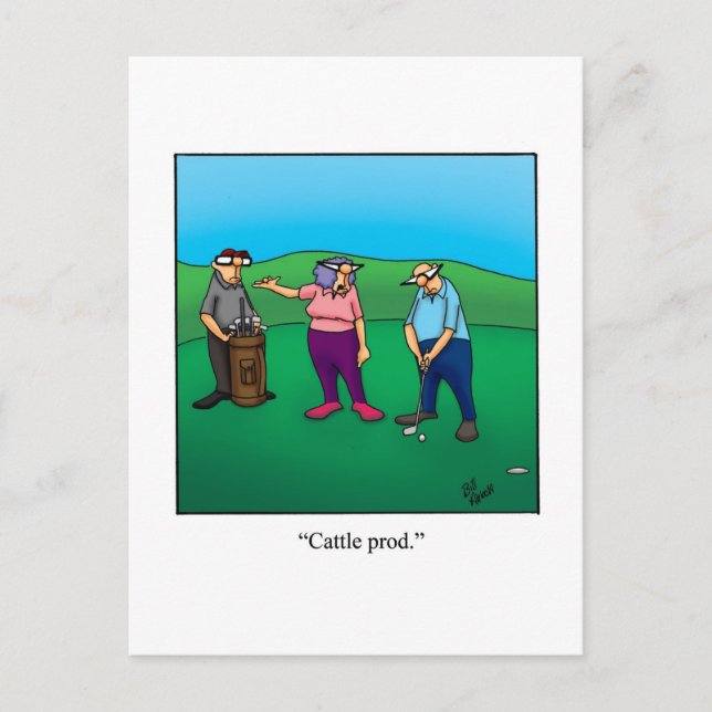 Postal Humor de golf divertidísimo (Anverso)
