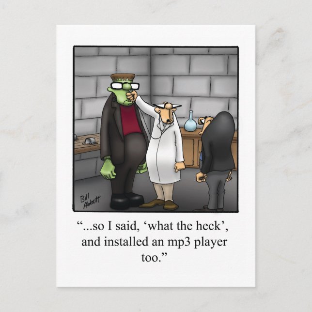 Postal Humor de Halloween postea "Spectickles" (Anverso)