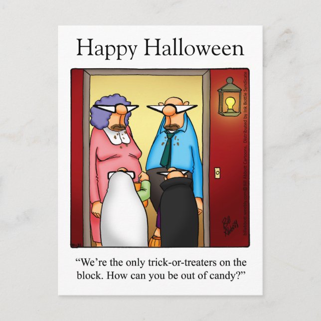 Postal Humor de Halloween postea "Spectickles" (Anverso)