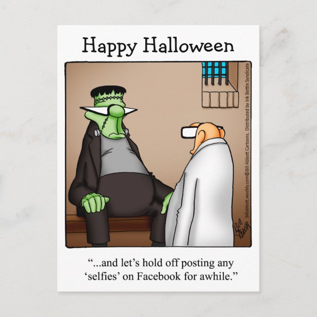 Postal Humor de Halloween postea "Spectickles" (Anverso)