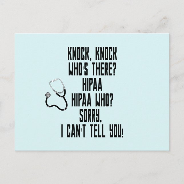 Postal Humor de HIPAA (Anverso)
