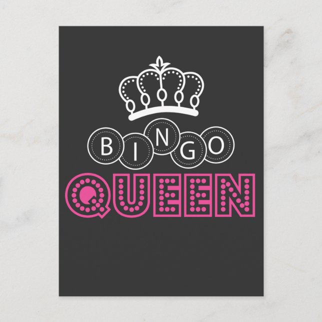 Postal Humor de juego de Bingo Queen Witty (Anverso)