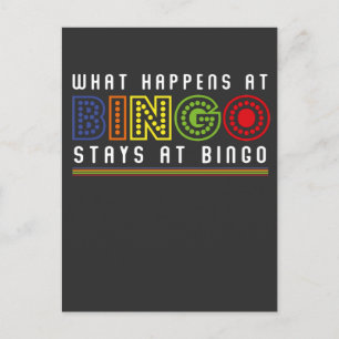 Postal Humor de Jugador de Bingo Divertido