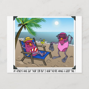 Postal Humor de la insuficiencia renal