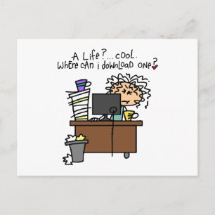 Postal Humor de la vida de la transferencia directa