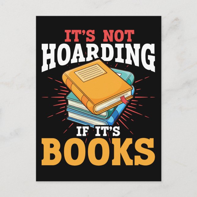 Postal Humor de lector de libros para lectores divertidos (Anverso)