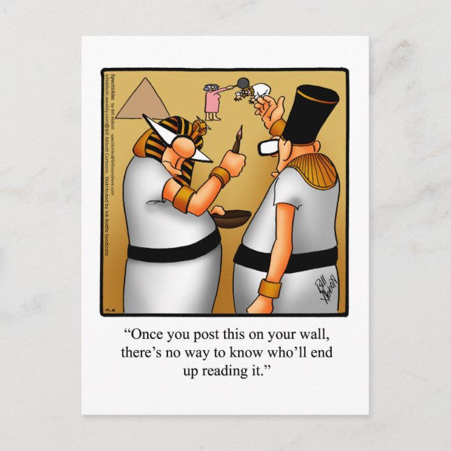 Postal Humor de medios sociales postea "Spectickles" (Anverso)