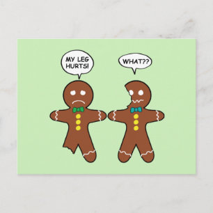 Postal Humor de Navidades de galletas de pan de jengibre 