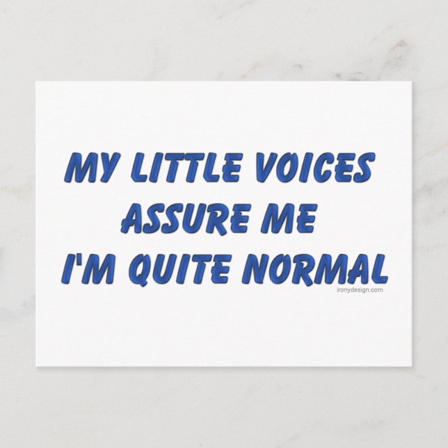 Postal Humor de Oír Voces (Anverso)