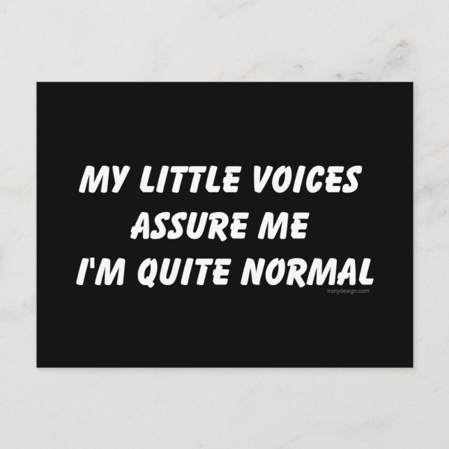 Postal Humor de Oír Voces (Anverso)