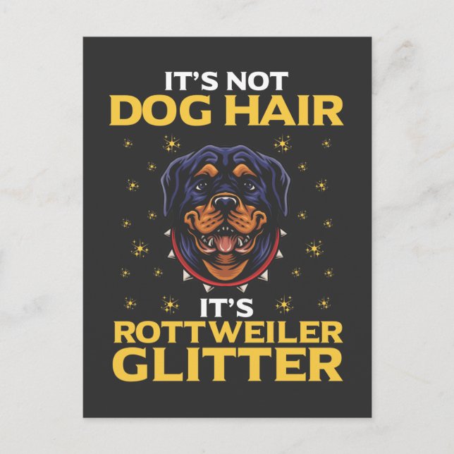 Postal Humor de pelo de perro de Rottweiler divertido (Anverso)
