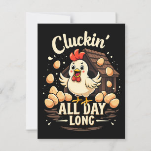Postal Humor de pollo gracioso Cojín decorativo de vida d