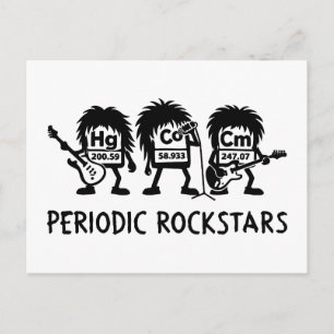 Postal Humor de Química de Rockstars Periódicos