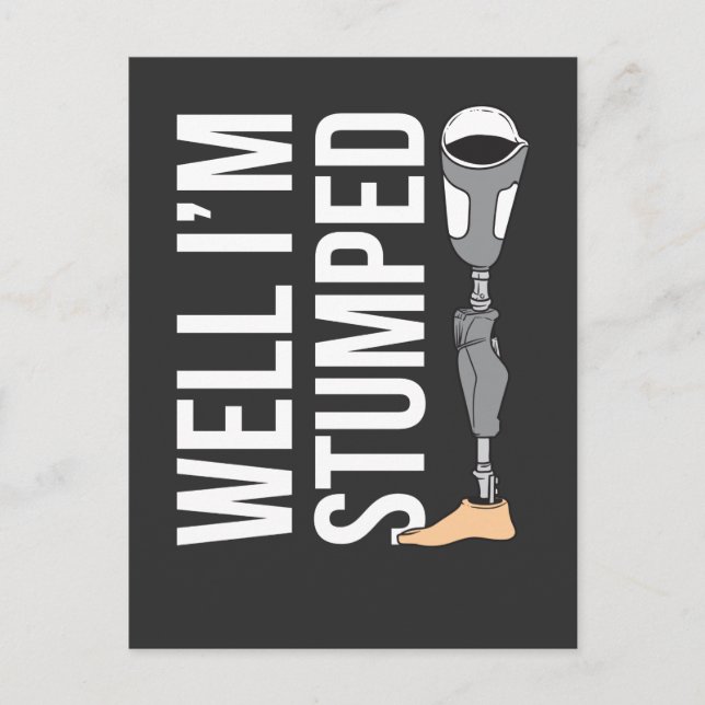 Postal Humor de síntesis de amputación por Piernas divert (Anverso)