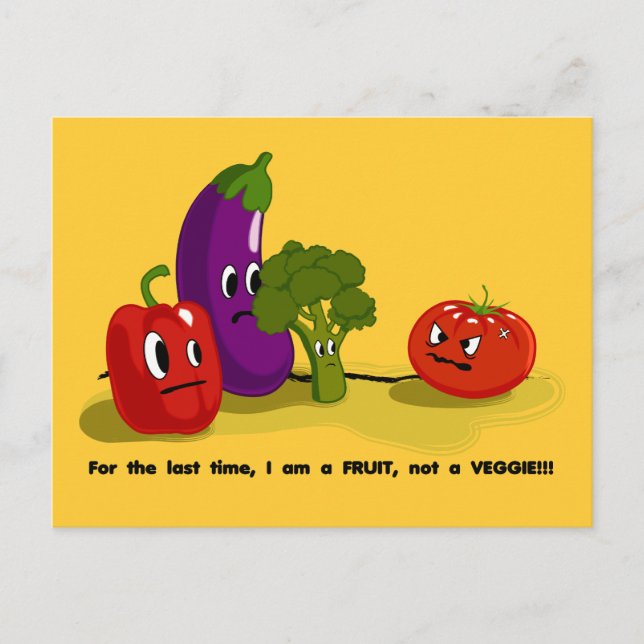 Postal Humor de tomate (Anverso)