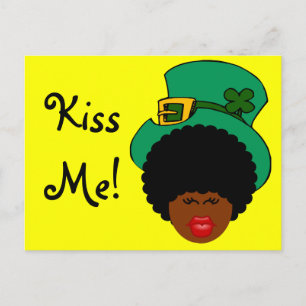 Postal Humor del Día de San Patricio: Bésame. ¡Soy irland