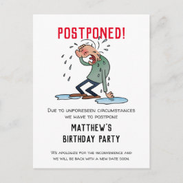 Postal Humor del Personalizado de cancelación de Fiesta p