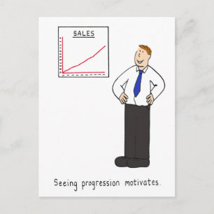 Postal Humor del Personalizado de motivación de ventas