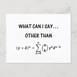 Postal Humor divertidísimo en ciencias matemáticas matemá