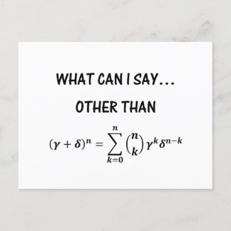Postal Humor divertidísimo en ciencias matemáticas matemá
