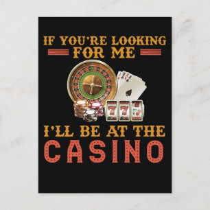Postal Humor divertido de casino adicto al juego