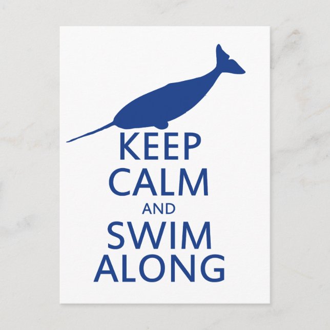 Postal Humor divertido de Narwhal (Anverso)