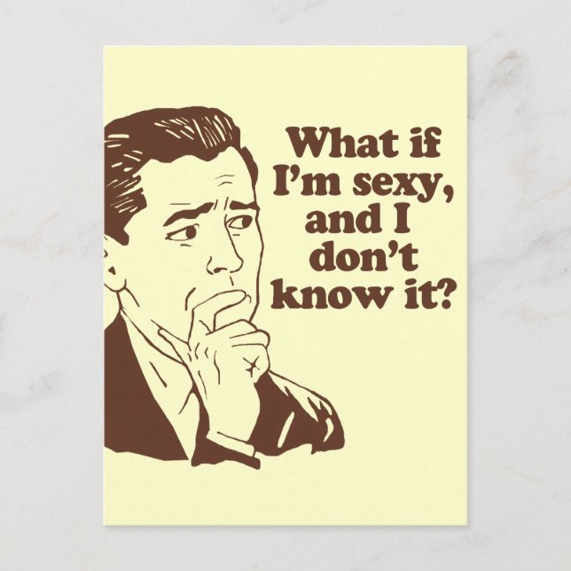 Postal Humor divertido estilo retro para hombres (Anverso)