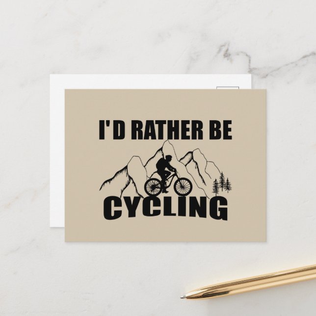Postal Humor en Bicicleta de Montaña - Ciclismo Divertido (Anverso/Reverso In Situ)