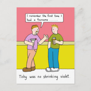 Postal Humor gay, el cuarto Personalizado